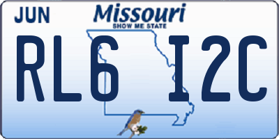 MO license plate RL6I2C
