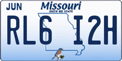 MO license plate RL6I2H