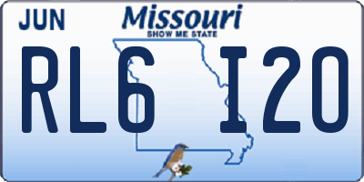 MO license plate RL6I2O
