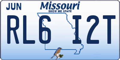 MO license plate RL6I2T