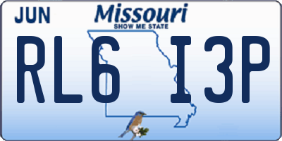 MO license plate RL6I3P