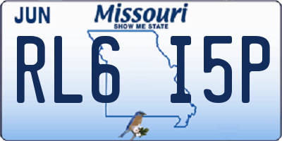 MO license plate RL6I5P