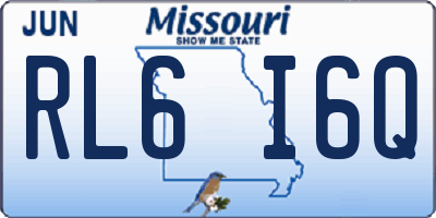 MO license plate RL6I6Q