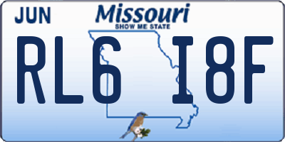 MO license plate RL6I8F