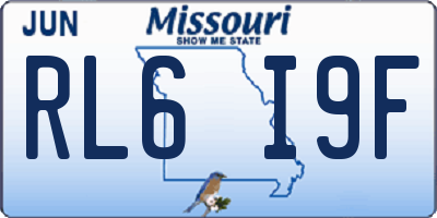 MO license plate RL6I9F