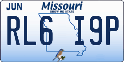 MO license plate RL6I9P