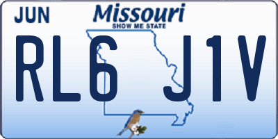 MO license plate RL6J1V