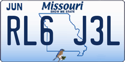 MO license plate RL6J3L
