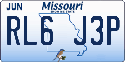 MO license plate RL6J3P