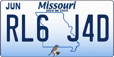 MO license plate RL6J4D