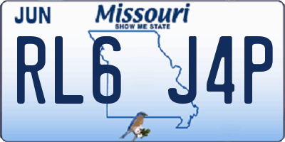MO license plate RL6J4P