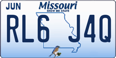 MO license plate RL6J4Q