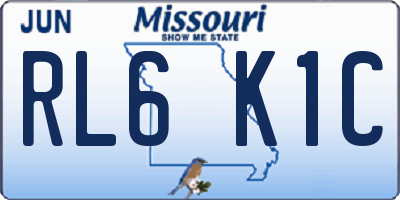 MO license plate RL6K1C