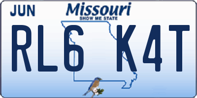 MO license plate RL6K4T