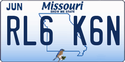 MO license plate RL6K6N