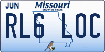 MO license plate RL6L0C
