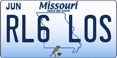 MO license plate RL6L0S