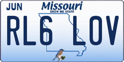 MO license plate RL6L0V
