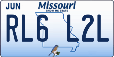 MO license plate RL6L2L