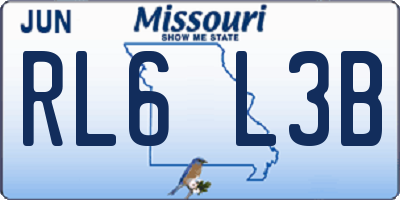MO license plate RL6L3B