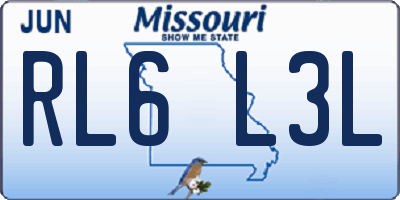 MO license plate RL6L3L
