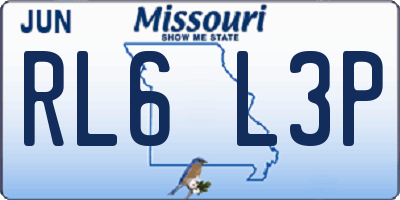 MO license plate RL6L3P