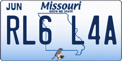 MO license plate RL6L4A