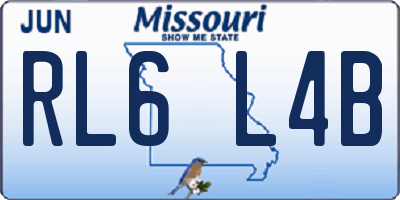 MO license plate RL6L4B