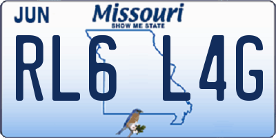 MO license plate RL6L4G
