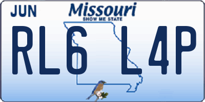 MO license plate RL6L4P