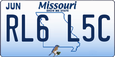 MO license plate RL6L5C