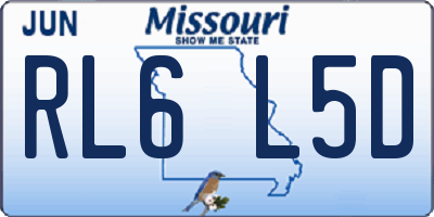 MO license plate RL6L5D