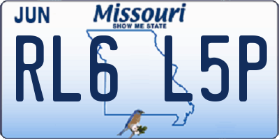 MO license plate RL6L5P