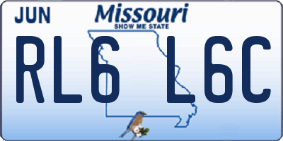 MO license plate RL6L6C