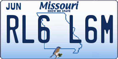 MO license plate RL6L6M