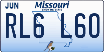 MO license plate RL6L6O