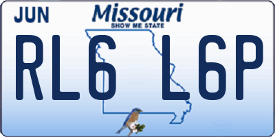 MO license plate RL6L6P