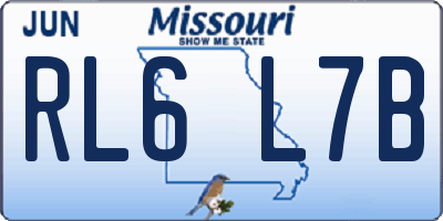 MO license plate RL6L7B