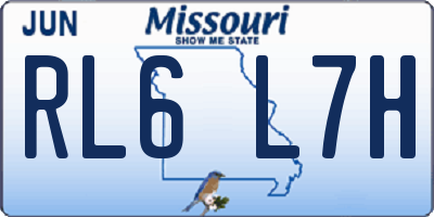 MO license plate RL6L7H