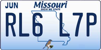 MO license plate RL6L7P