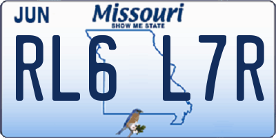 MO license plate RL6L7R