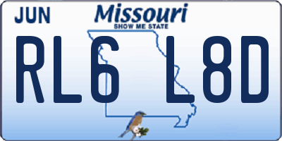 MO license plate RL6L8D