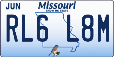 MO license plate RL6L8M