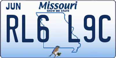 MO license plate RL6L9C