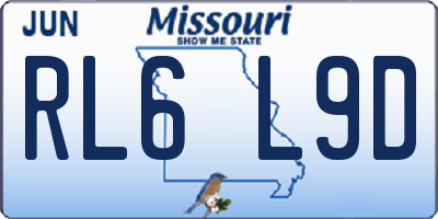 MO license plate RL6L9D