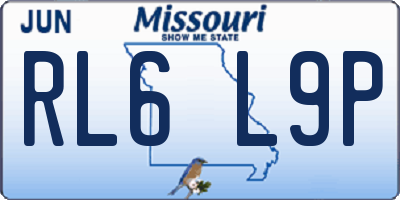 MO license plate RL6L9P