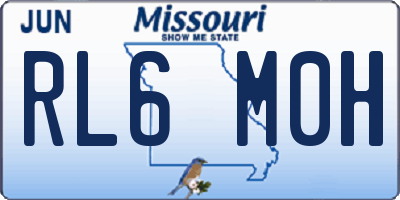 MO license plate RL6M0H