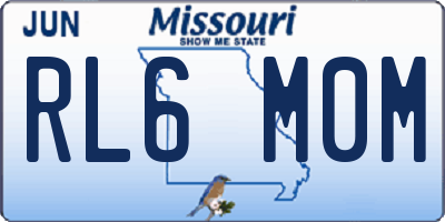 MO license plate RL6M0M