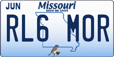 MO license plate RL6M0R