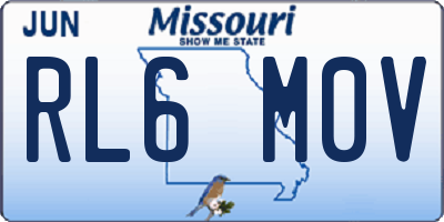 MO license plate RL6M0V